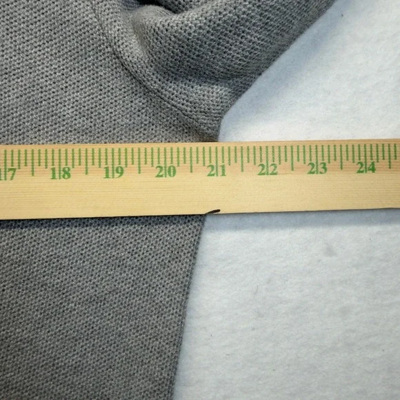 Polo Ralph Lauren Pima Cotton Sweater Men L Gray Crewneck Knit Pony Logo - Picture 5 of 8
